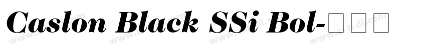 Caslon Black SSi Bol字体转换